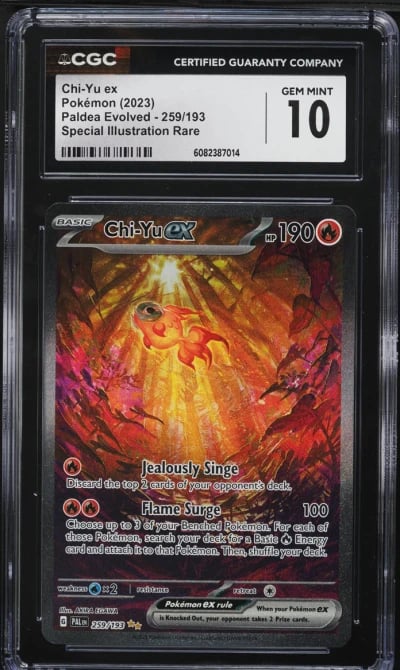 2023 Pokemon Scarlet & Violet Paldea Evolved SIR Chi-Yu ex #259 CGC 10 GEM MINT