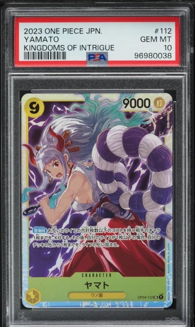 2023 One Piece Japanese Kingdoms Of Intrigue Yamato #OP04-112 PSA 10 GEM MINT
