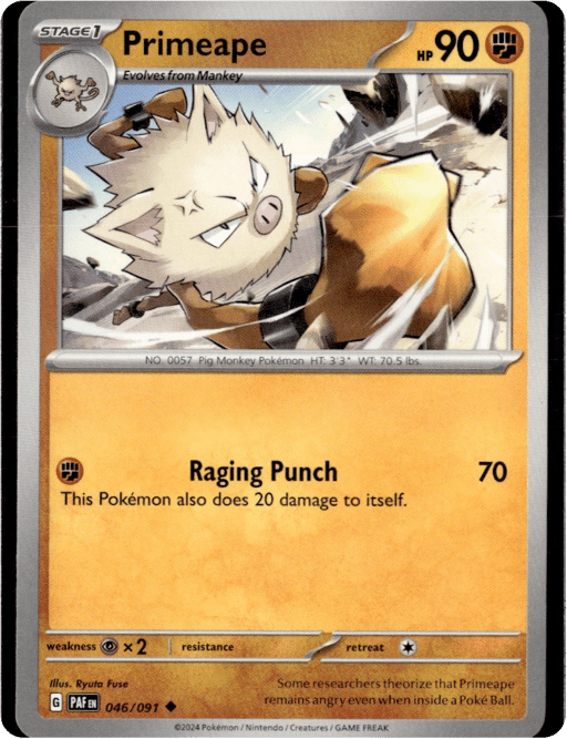 2024 Primeape #46 Paldean Fates