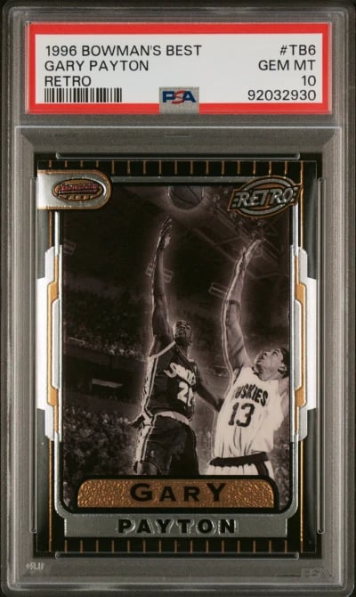 1996 BOWMAN'S BEST RETRO #TB6 GARY PAYTON PSA 10