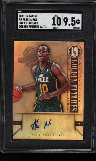 2011 Panini Gold Standard Golden Futures Alec Burks AUTO #AB SGC 9.5 MINT+
