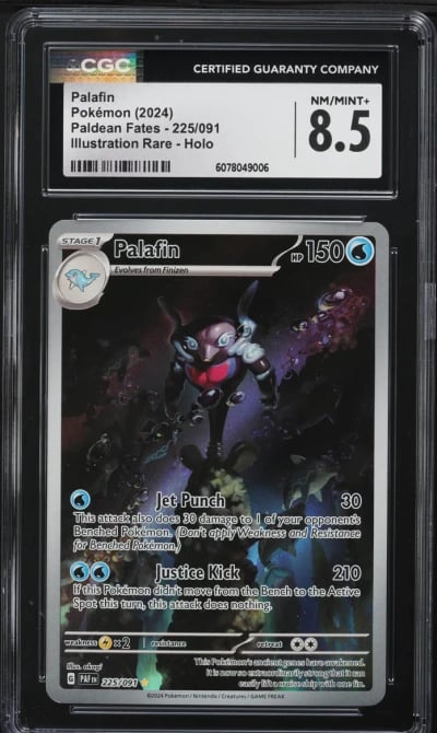 2024 Pokemon Scarlet & Violet Paldean Fates IR Palafin #225 CGC 8.5 NM-MT+