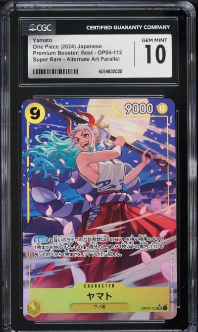 2024 One Piece Japanese Premium Best Alt Art Yamato #OP04-112 CGC 10 GEM MINT