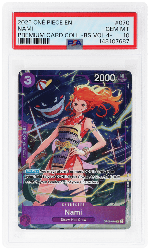2025 One Piece Premium Card Collection Best Selection Volume 4 Nami #OP09070 PSA 10