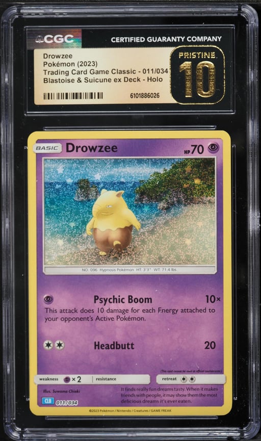 2023 Pokemon TCG Classic Blastoise & Suicune Ex Deck Holo Drowzee #11 CGC 10 PRISTINE
