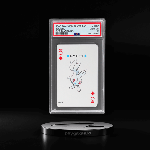 2000 Pokemon Silver Version Playing Cards Japanese 3 of Diamonds Togetic #176C PSA 10