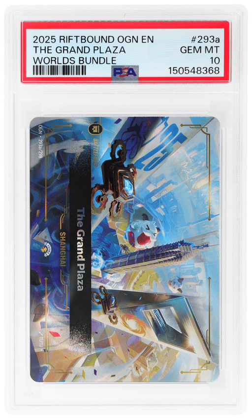 2025 Riftbound League of Legends Origins Worlds Bundle Shanghai the Grand Plaza #293a PSA 10