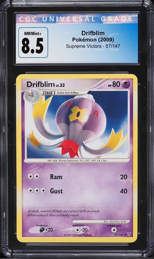 2009 Pokemon Platinum Supreme Victors Drifblim #57 CGC 8.5 NM-MT+