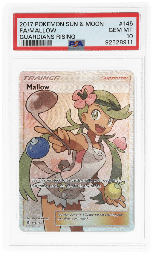 2017 Pokemon Sun and Moon Guardians Rising Mallow #145 PSA 10