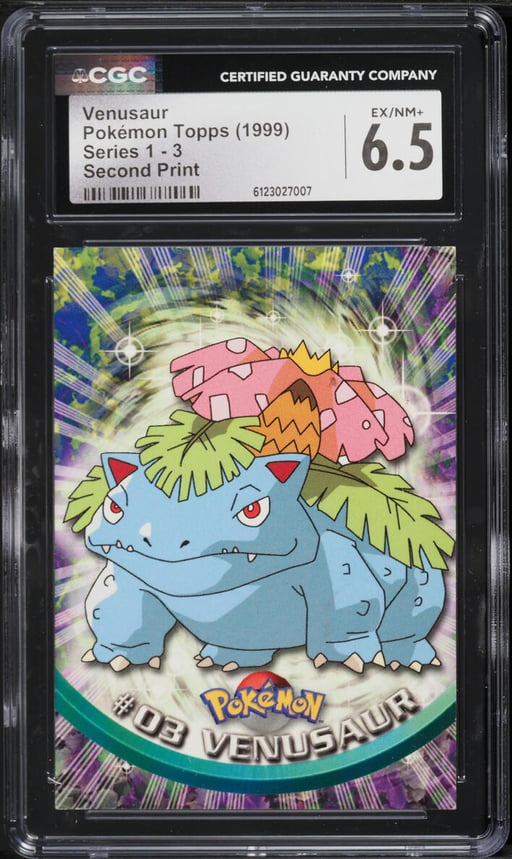 1999 Pokemon Topps Series 1 Venusaur #3 CGC 6.5 EXMT+