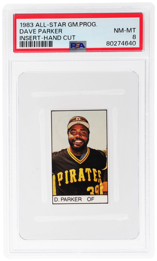 1983 All-Star Game Program Inserts Hand Cut Dave Parker PSA 8