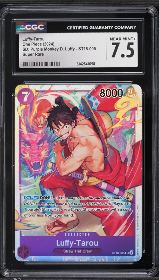 2024 One Piece Starter Deck Purple Monkey D. Luffy SR Luffy-Tarou #ST18-005 CGC 7.5 NRMT+