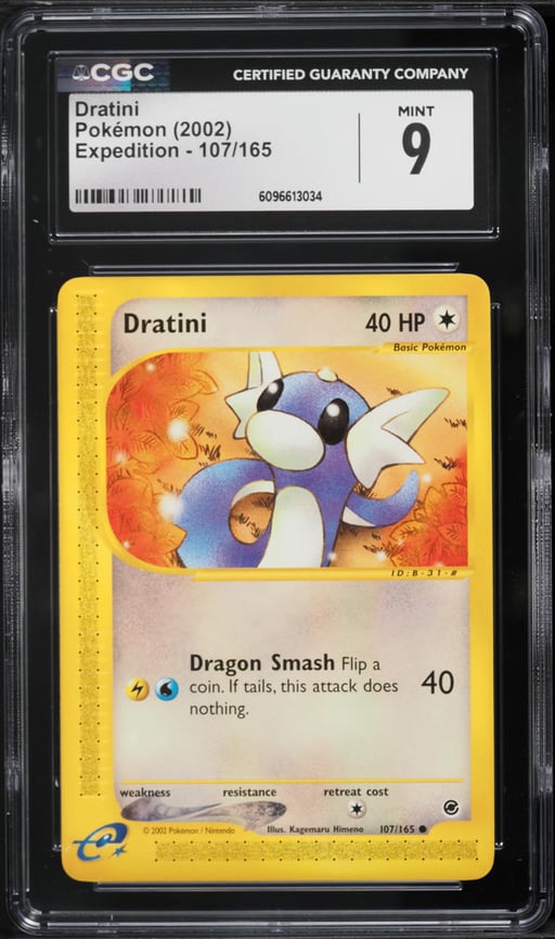 2002 Pokemon Expedition Dratini #107 CGC 9 MINT