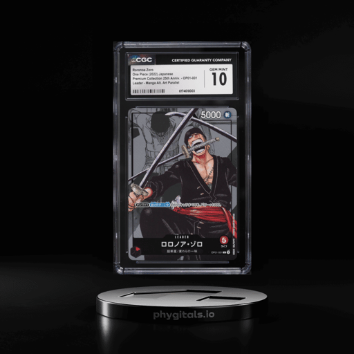 2022 One Piece Japanese Premium 25th Anniversary Manga Art Leader Roronoa Zoro #OP01-001 CGC 10