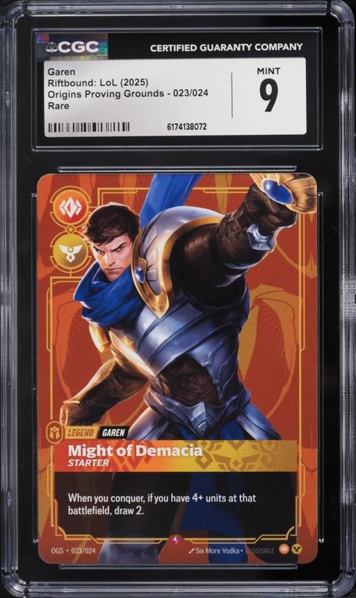 2025 Riftbound: LoL Origins Proving Grounds Garen #023 CGC 9 MINT