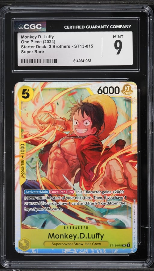 2024 One Piece Starter Deck: 3 Brothers Monkey D. Luffy #ST13-015 CGC 9 MINT