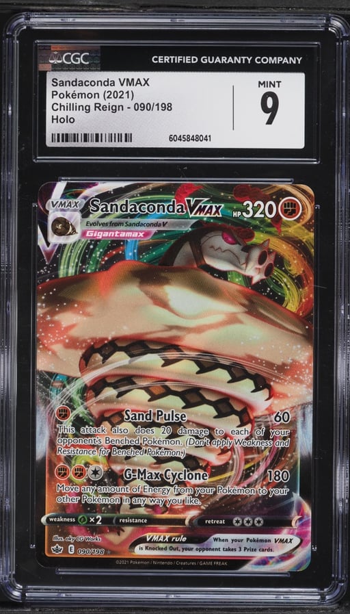 2021 Pokemon Sword & Shield Chilling Reign Alt Art Sandaconda VMAX #090 CGC 9 MINT