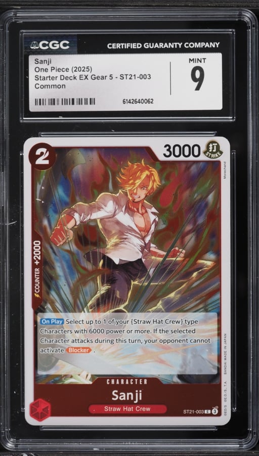 2025 One Piece Starter Deck EX Gear 5 Sanji #ST21-003 CGC 9 MINT