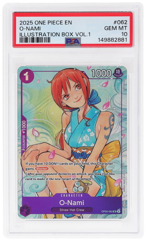 2025 One Piece Promo Illustration Box Volume 1 O-Nami #OP05-062 PSA 10