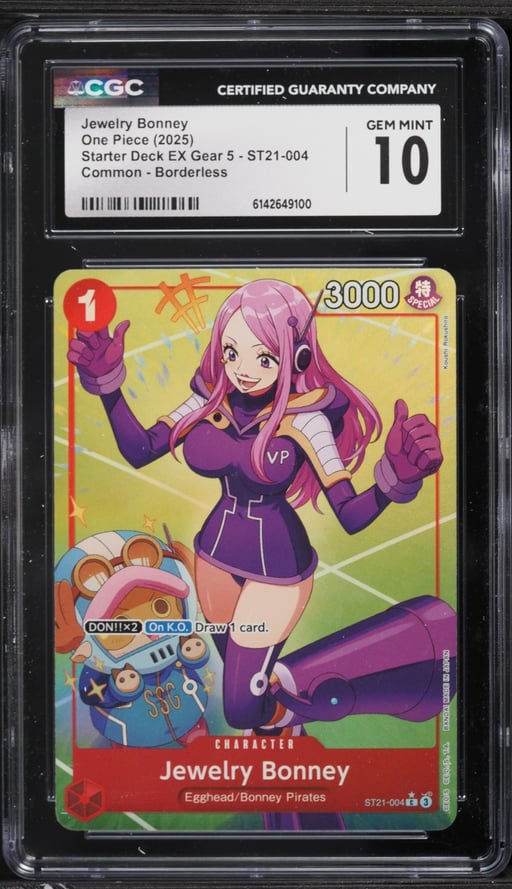 2025 One Piece Starter Deck EX Gear 5 Borderless Jewelry Bonney #ST21-004 CGC 10 GEM MINT