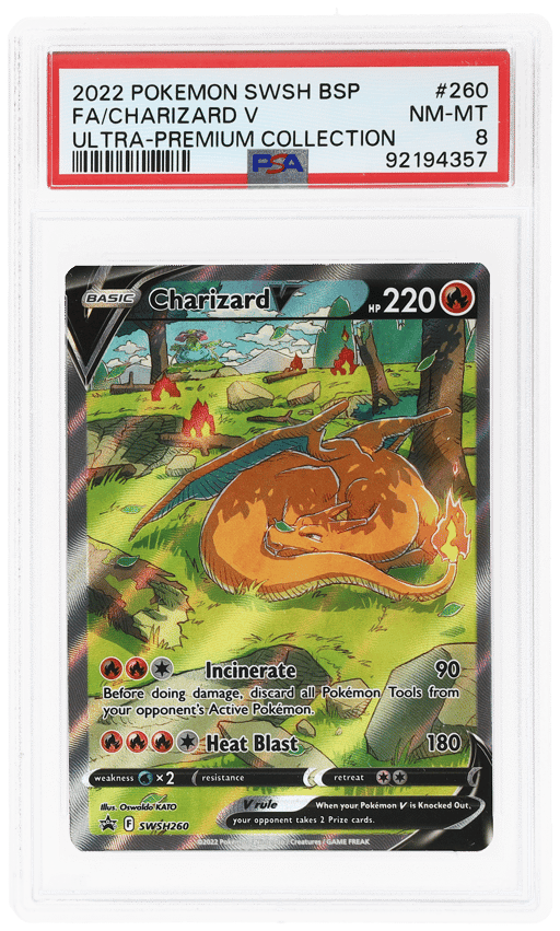 2022 Pokemon Sword and Shield Black Star Promo Ultra Premium Collection Charizard V #260 PSA 8