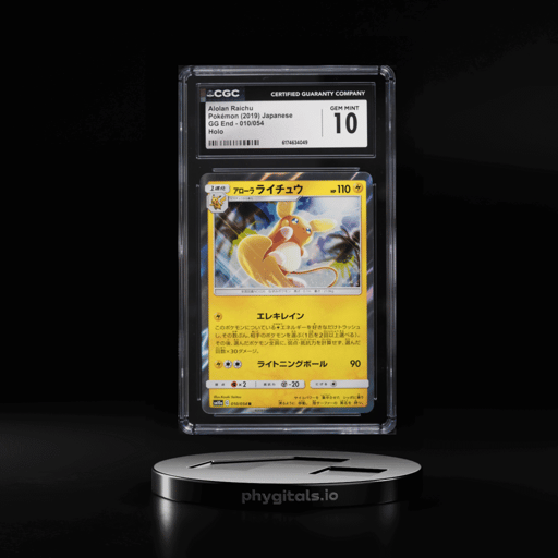 2019 Pokemon Japanese Sun & Moon GG End Holo Alolan Raichu #10 CGC 10 GEM MINT