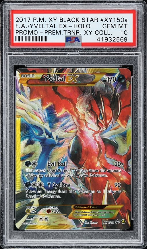 2017 Pokemon XY Black Star Promo Premium Trainer Full Art Yveltal EX #XY150a PSA 10 GEM MINT