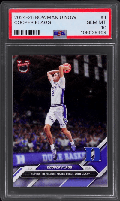 2024 Bowman University Now Cooper Flagg #1 PSA 10