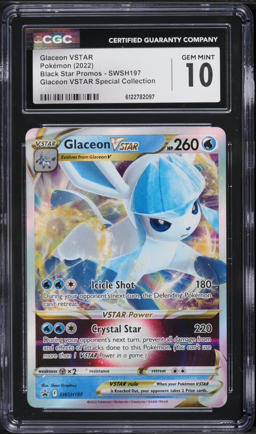 2021 Pokemon SWSH Promo Special Collection Holo Glaceon VSTAR #SWSH197 CGC 10 GEM MINT