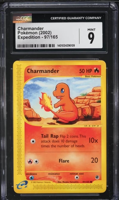 2002 Pokemon Expedition Charmander #97 CGC 9 MINT