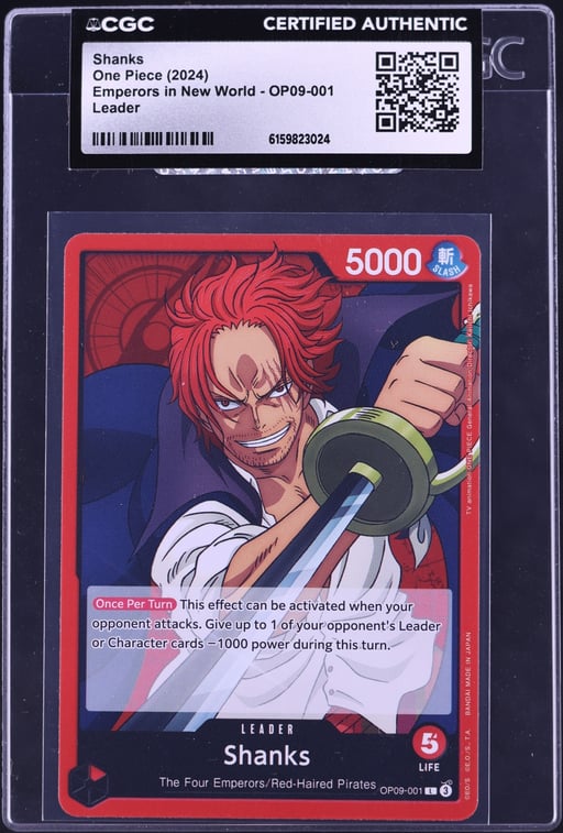 2024 One Piece Emperors In New World Leader Shanks #OP09-001 CGC AUTH