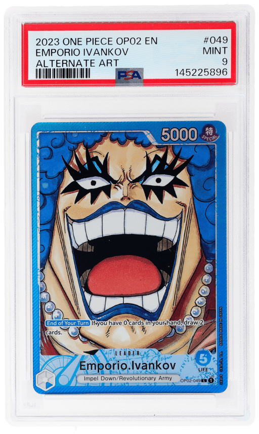 2023 One Piece Paramount War Alternate Art Emporio Ivankov #OP02049 PSA 9