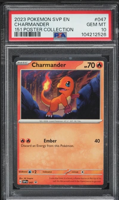 2023 Pokemon SV 151 Black Star Promo Poster Collection Charmander #47 PSA 10 GEM