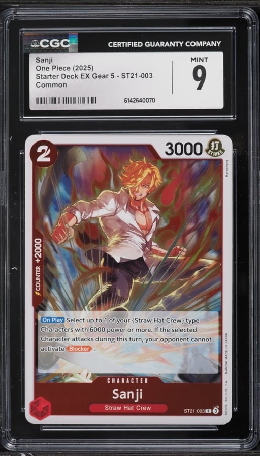 2025 One Piece Starter Deck EX Gear 5 Sanji #ST21-003 CGC 9 MINT