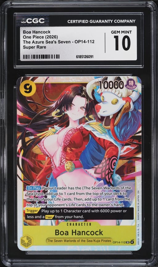 2026 One Piece The Azure Sea's Seven Boa Hancock #OP14-112 CGC 10 GEM MINT