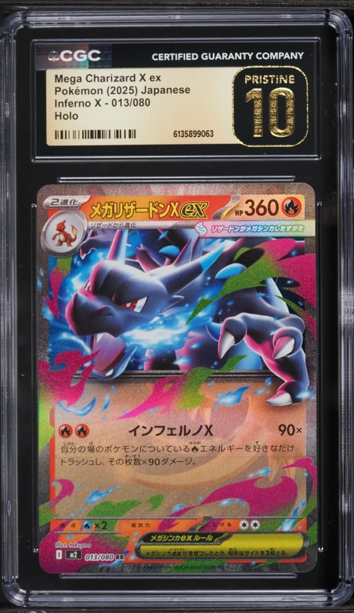2025 Pokemon Japanese Mega Inferno X Holo Mega Charizard X ex #13 CGC 10 PRISTINE