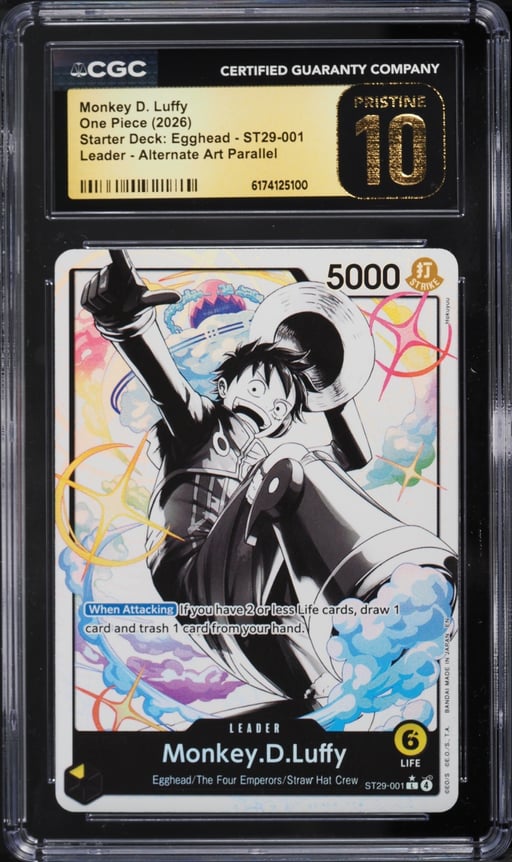 2026 One Piece Starter Deck: Egghead Leader Monkey D. Luffy #ST29-001 CGC 10 PRISTINE