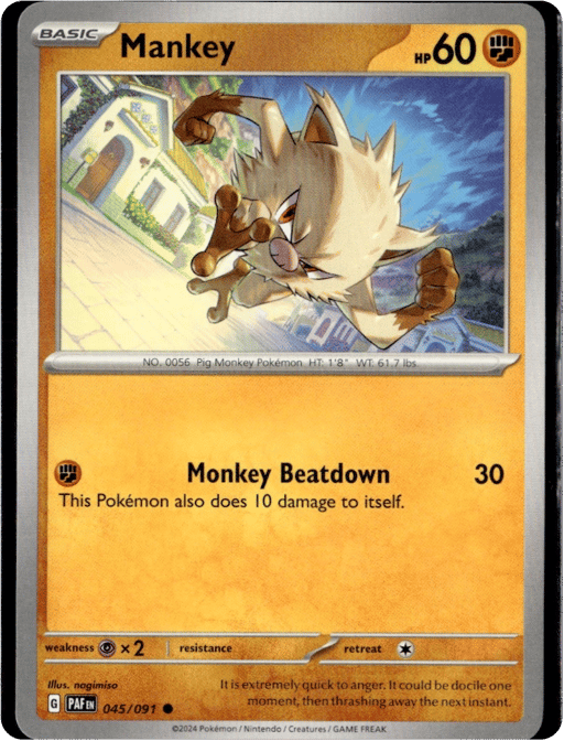 2024 Mankey #45 Paldean Fates