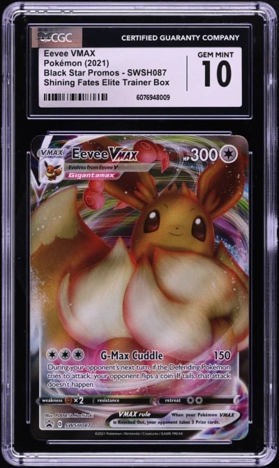 2021 Pokemon Sword & Shield Shining Fates Full Art Eevee VMAX #SWSH087 CGC 10