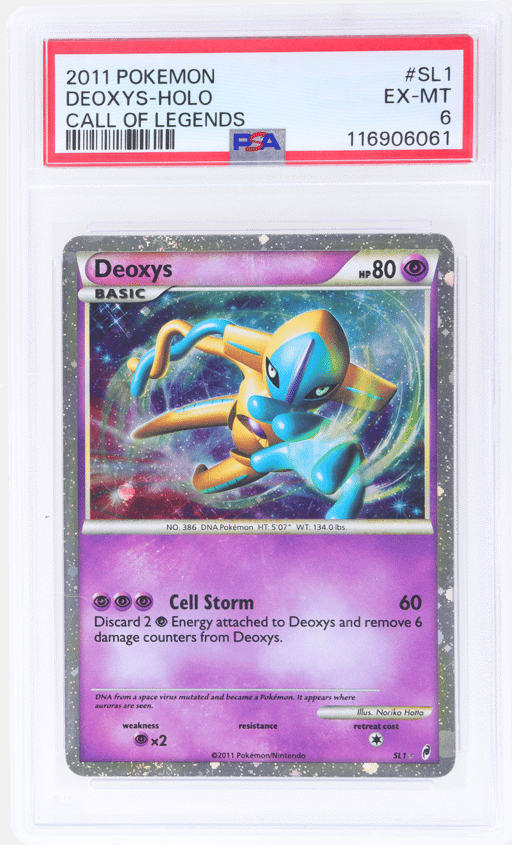 2011 Pokemon Call of Legends Holo Deoxys #SL1 PSA 6