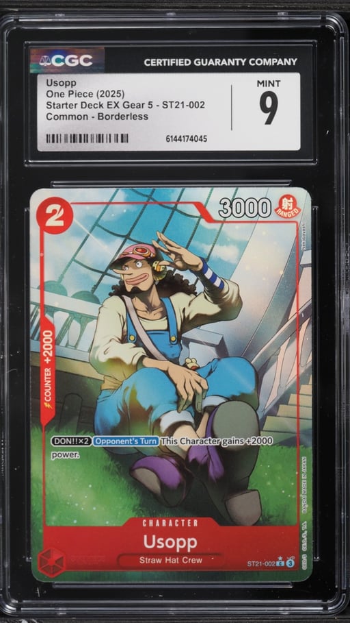 2025 One Piece Starter Deck EX Gear 5 Borderless Alt Art Usopp #ST21-002 CGC 9 MINT