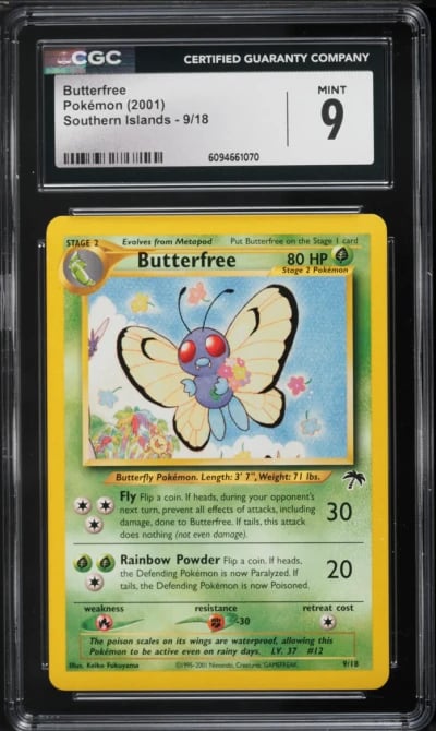 2001 Pokemon Southern Islands Butterfree #9 CGC 9 MINT
