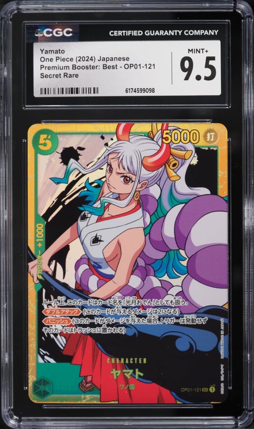 2024 One Piece Japanese Premium Booster Best SEC Yamato #OP01-121 CGC 9.5 MINT+