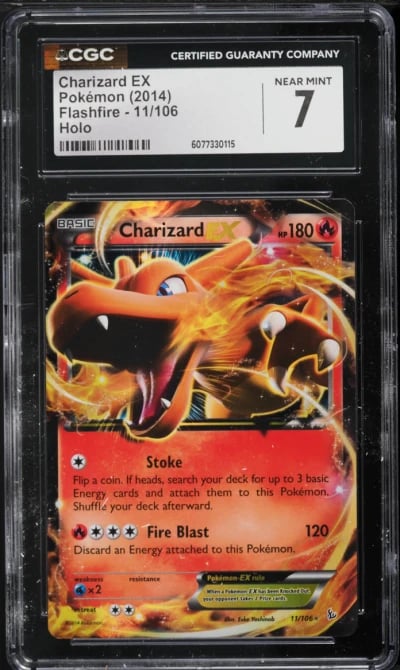 2014 Pokemon XY Flashfire Holo Charizard EX #11 CGC 7 NRMT