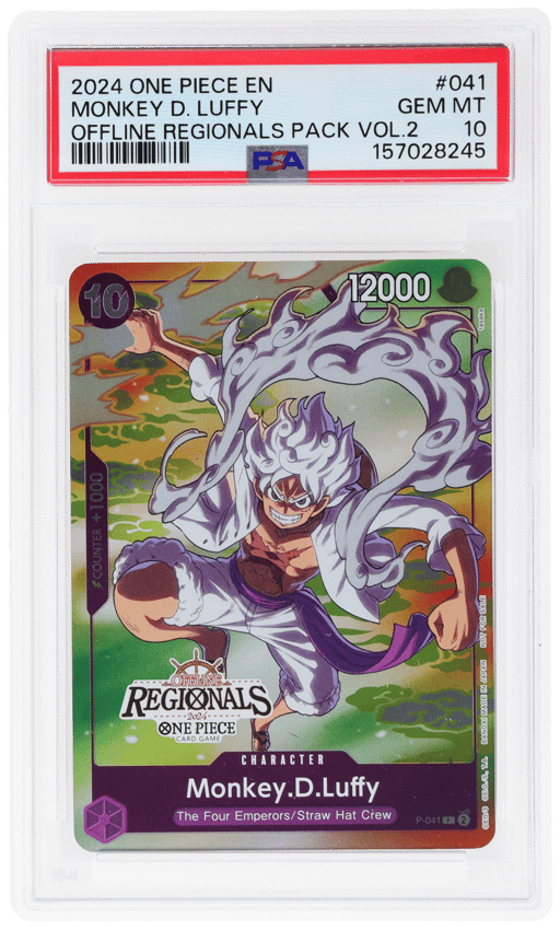 2024 One Piece Promo Offline Regionals Pack Volume 2 Monkey D. Luffy #P-041 PSA 10