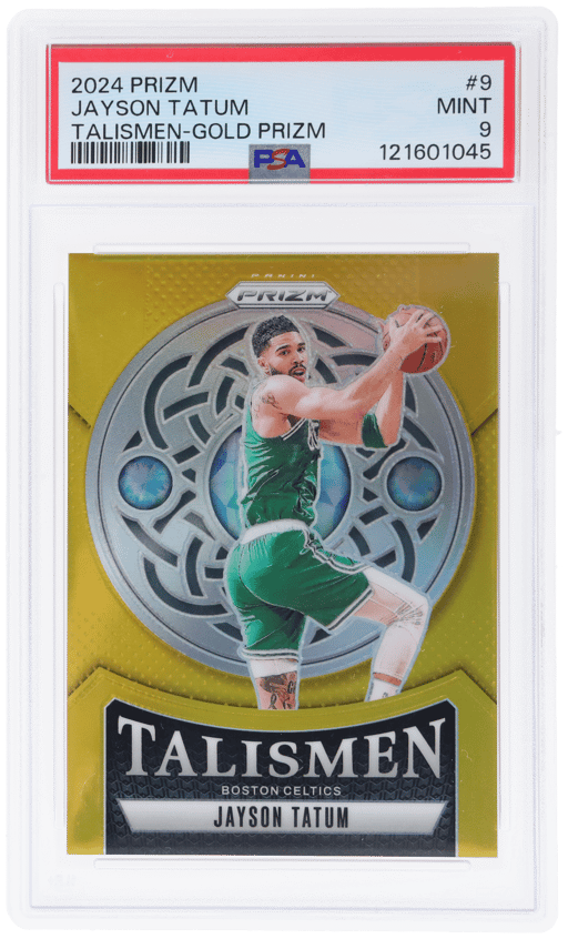 2024 Panini Prizm Talismen Gold Prizm Jayson Tatum #9 9/10 PSA 9