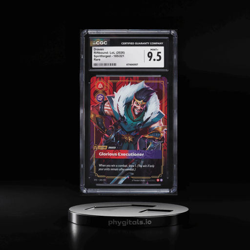 2026 Riftbound League Of Legends LoL Spiritforged Draven #185 CGC 9.5 MINT+