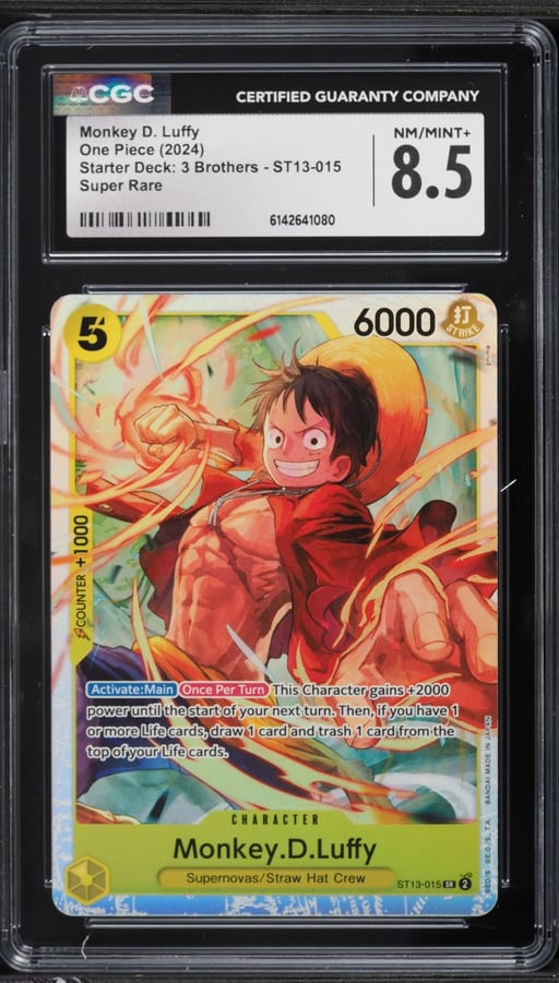 2024 One Piece Starter Deck: 3 Brothers Monkey D. Luffy #ST13-015 CGC 8.5 NM-MT+