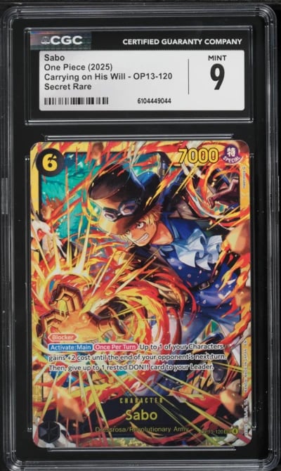 2025 One Piece Carrying On His Will SEC Sabo #OP13-120 CGC 9 MINT