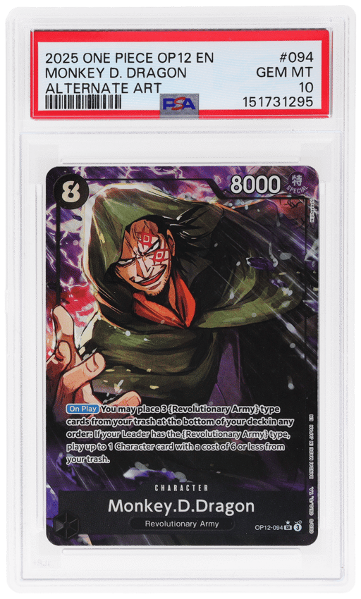 2025 One Piece Legacy of the Master Alternate Art Monkey D. Dragon #OP12-094 PSA 10